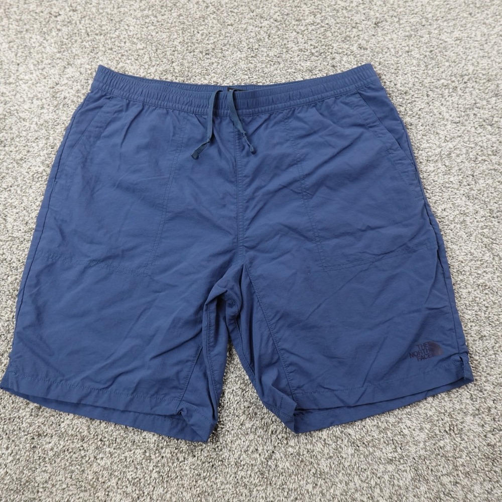 North Face Shorts Mens L Blue Drawstring Performance Outdoors Hiking Trail Trek